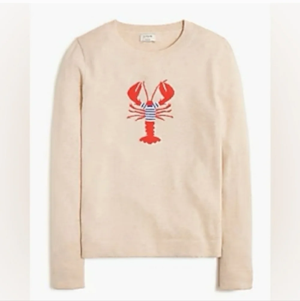 J. Crew Factory Lobster Teddie Sweater - beige - Picture 3 of 11